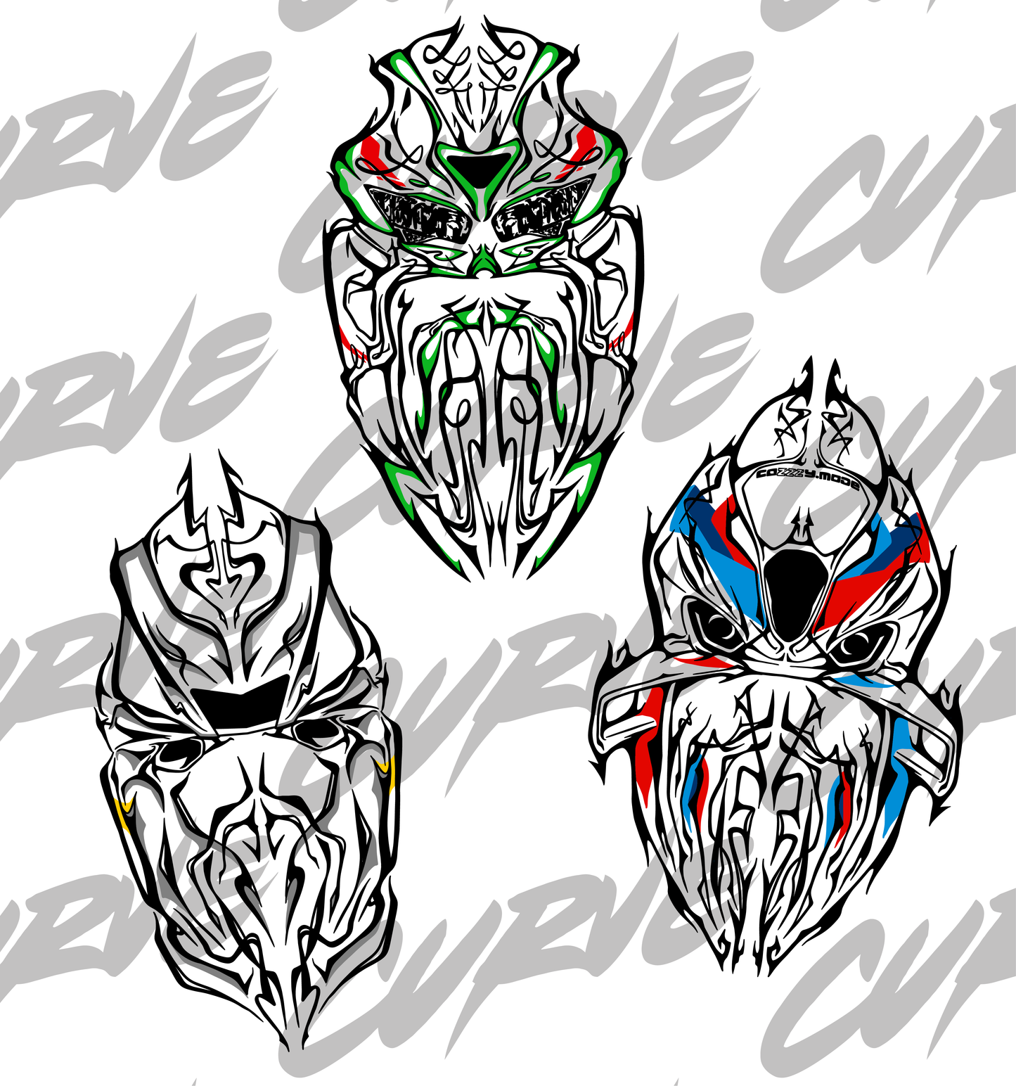 1/1 CUSTOM TRIBAL BIKE DESIGN (Digital + Merch Options)