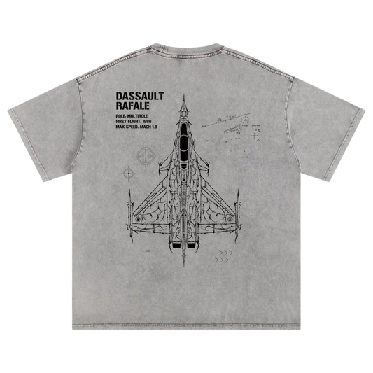 DASSAULT RAFALE FADED SHIRT - ASH