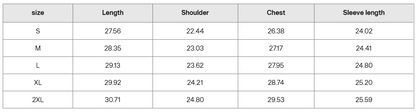 Desert tan hoodie size guide chart showing length, shoulder, chest, and sleeve measurements